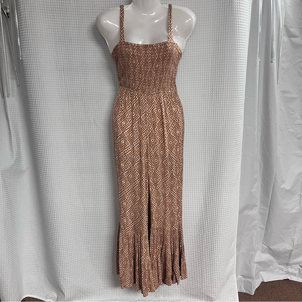 Mimi Chica ladies Brown Geometric jumpsuit size medium